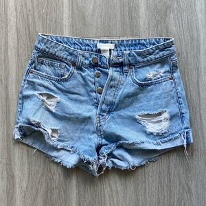H&M Light Blue Denim Jean Shorts